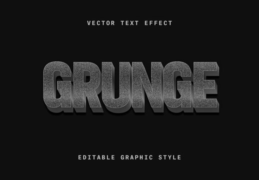 Gray Glossy Grunge Font Rough Concrete Gritty Text Effect