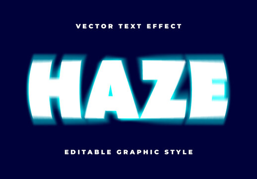 Blue And White Foggy Font Blur Hazy Diffused Text Effect