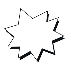 Comic explosion speech. Vector