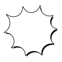 Comic explosion speech. Vector