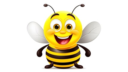 Obraz premium Cheerful Bee Cartoon: Professional Vector Illustration for All Design Needs