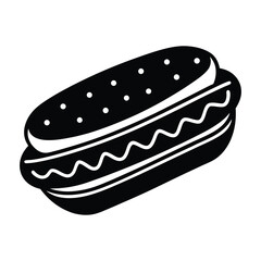 hotdog sandwich illustration.