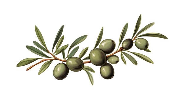 Detailed Hand Drawn Pencil Illustration of Healthy Olives for Food Blog and Restaurant Menu Design
