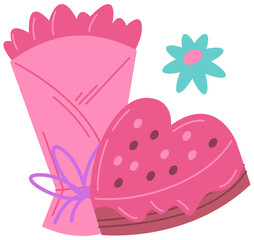 Bouquet Flower and Chocolate