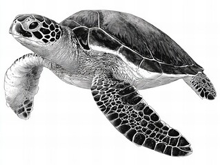 Obraz premium turtle on a white background