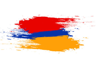 Vibrant National Flag Concept – Brush Stroke Vector Background