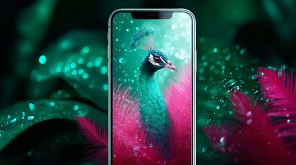 Peacock on the phone