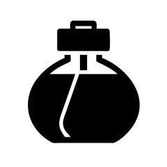 perfume bottle silhouette on transparent background for web and graphic design