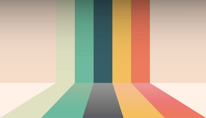 Retro vintage colorful lines background design