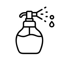 perfume sprayer on transparent background for web and graphic design