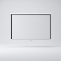 Obraz premium Clean White Projection Screen with Minimal Border