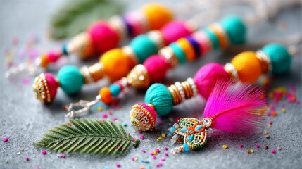 Colourful Indian festival decorations