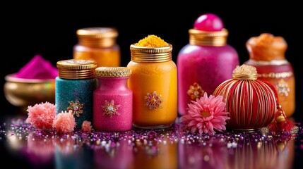 Colourful Indian festival decorations