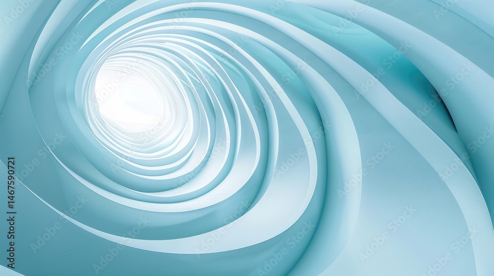 Poster abstract smooth waves in light blue tones. minimalist fluid texture design. background image of 3d r