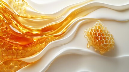 Honey and honeycomb background