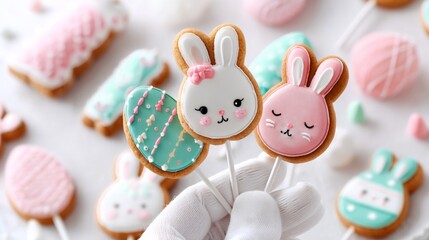 Gingerbread cookies with icing for Easter