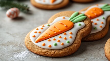 Gingerbread cookies with icing for Easter