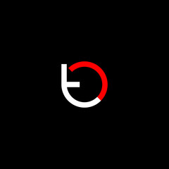 abstract o and t letter logo