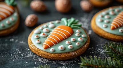 Gingerbread cookies with icing for Easter