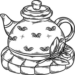 Tea Cup Hand Drawn Illustration