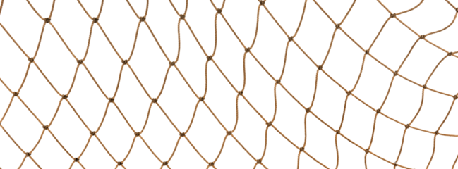 Football or tennis net. Rope mesh on a white background close-up