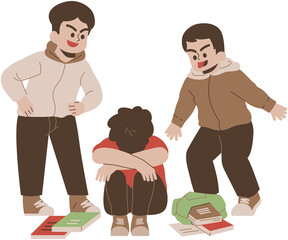 Bullying at School Illustration