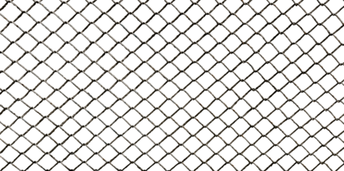 The texture of the metal mesh on a white background. Torn steel, metal mesh with holes