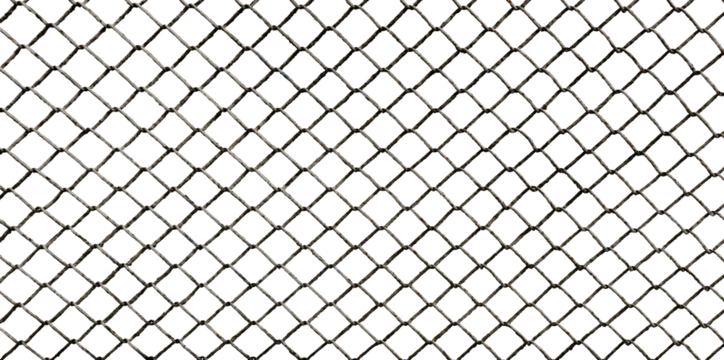 The texture of the metal mesh on a white background. Torn steel, metal mesh with holes