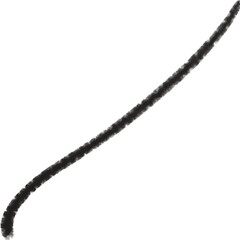 Black Crayon Textured Brush Stroke on White Background