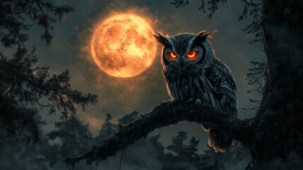 An owl on a tree