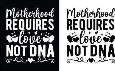 Motherhood loves typography design, t shirt design.  Mom t-shirt design, Mom love vector typography t-shirt design.