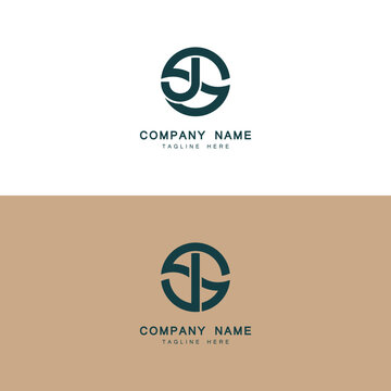Alphabet letters Initials Monogram logo JS or SJ, J and S