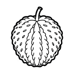 vector illustration of jackfruit young