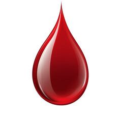 Obraz premium Red droplet with glossy surface reflecting light