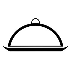 Obraz premium restaurant cloche isolated on white background