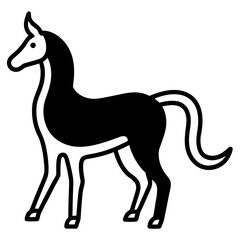 black horse vector illustration