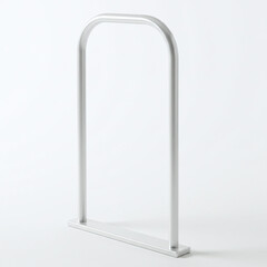 White U-Shaped Bicycle Stand with Clean Design