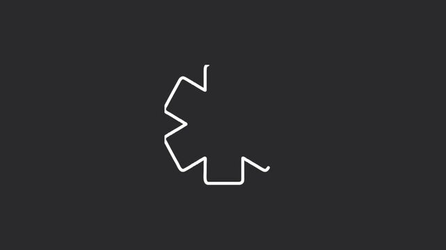 Medical Symbol Icon Animation | Caduceus Style | 4K Lineal Black Background