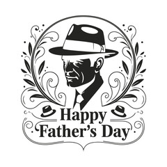 Happy fathers day typography poster design.	