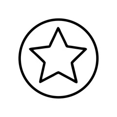 Obraz premium Star icon in a circle, for website design