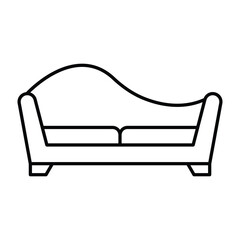 Sectional Sofa thinline icon, vector, pixel perfect, illustrator file 
