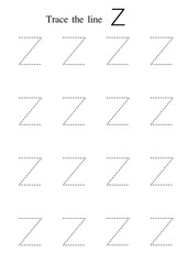 Trace the letter work sheet 