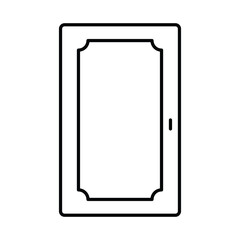 Solid Wood Door thinline icon, vector, pixel perfect, illustrator file 

