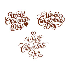 Happy chocolate day typography design.