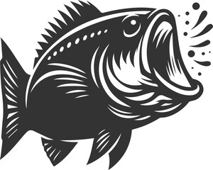 Grunt fish vector silhouette