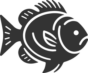 Grunt fish vector silhouette