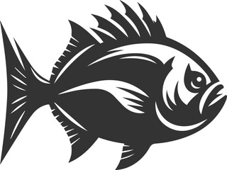 Grunt fish vector silhouette