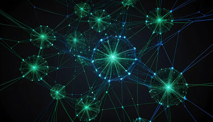 Obraz premium Abstract network connection digital technology illustration