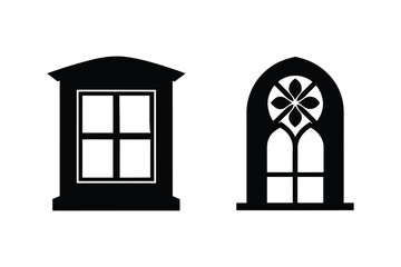 window Silhouette Vector illustration, window Silhouette bundle