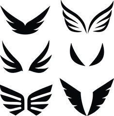 wing illustrations perfect for branding and emblems